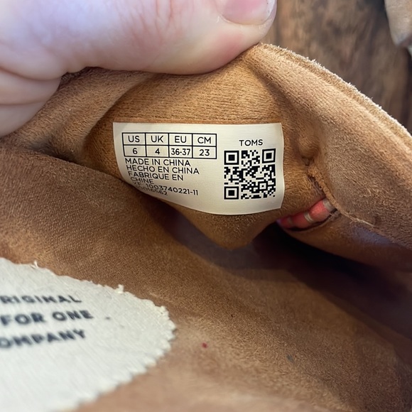 TOMS Woven Paloma Platform Suede Sandals Slides- Size 6 W - Picture 5 of 5